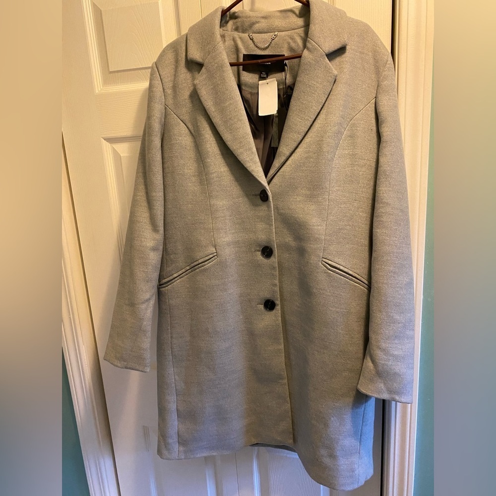 NWT Vera Moda 3/4  length grey coat size XL